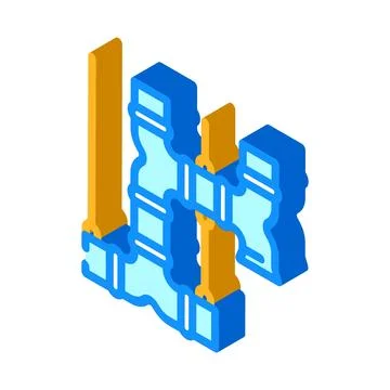 Ventilation ducts isometric icon vector illustration Illustrazione stock