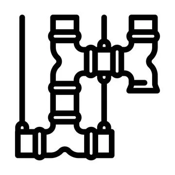 Ventilation ducts line icon vector illustration 스톡 일러스트