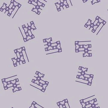 Ventilation ducts line vector seamless pattern Stock Illustration