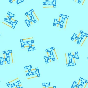 Ventilation ducts vector seamless pattern Illustrazione stock