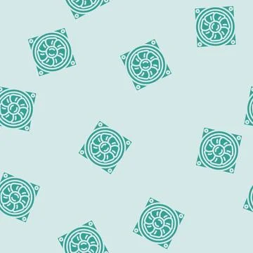 Ventilation fan glyph vector seamless pattern 스톡 일러스트