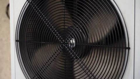 Ventilation Fan in Industrial Cooling Unit Stock Footage 341392278