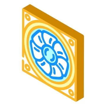 Ventilation fan isometric icon vector illustration Stock Illustration