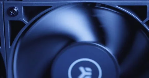 Ventilation fan spinning in computer case Stock Footage 169470811