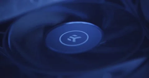 Ventilation fan spinning in computer case Stock Footage 170654310