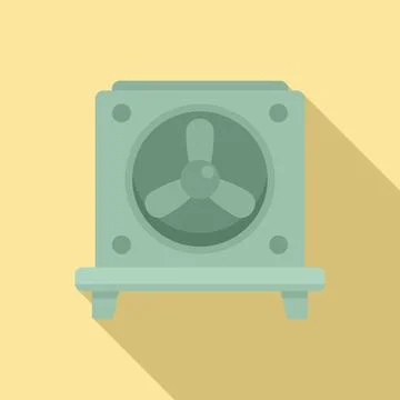 Ventilation fan stand icon, flat style Stock Illustration
