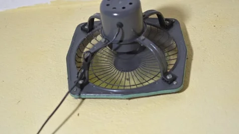 Ventilation Fan Unit Working in Factory Workshop. Stock Footage 338253974