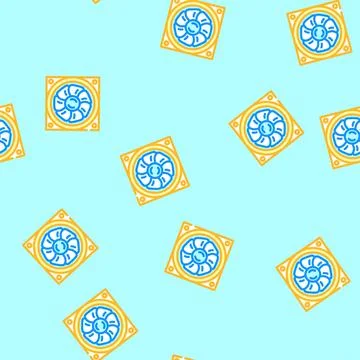 Ventilation fan vector seamless pattern Illustrazione stock
