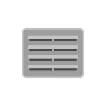 Ventilation frame icon flat isolated vector Ilustración de archivo