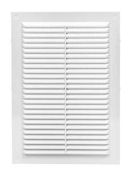 Ventilation grate isolated on a white background. Rectangular shape. Materi.. Stock Photos