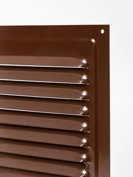Ventilation grate isolated on a white background. Material aluminum. Color br Stock Photos