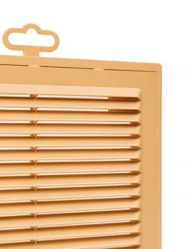 Ventilation grate isolated on a white background. Material plastic. Color ora Stock Photos
