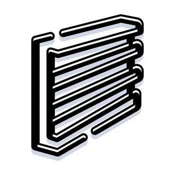 Ventilation grill hvac system air conditioning isometric icon Ilustración de archivo