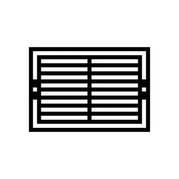 Ventilation grille glyph icon vector illustration Ilustración de archivo