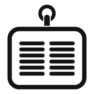 Ventilation grille icon showing lines for airflow passing Ilustración de archivo