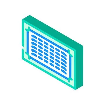 Ventilation grille isometric icon vector illustration Stock Illustration