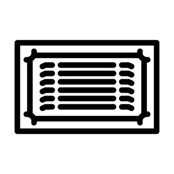 Ventilation grille line icon vector illustration Ilustración de archivo