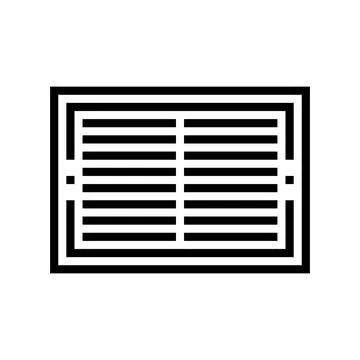 Ventilation grille line icon vector illustration Ilustración de archivo