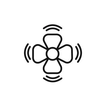 Ventilation icon vector set collection for web Stock Illustration