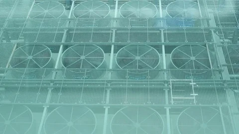 Ventilation of a large building Stock Footage 75782161