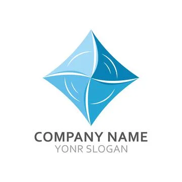 Ventilation logo. Wind turbine logo design template. Cooler icon. Stock Illustration