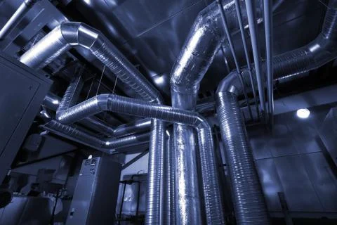 Ventilation pipes of an air condition Stock Photos