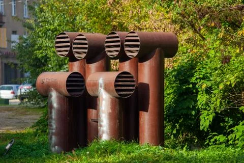 Ventilation pipes Stock Photos