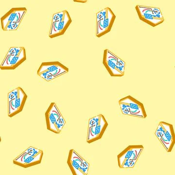 Ventilation rate isometric icon seamless pattern Stockillustratie