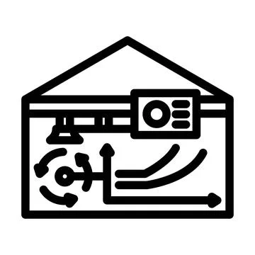 Ventilation rate line icon vector illustration Stock Illustration