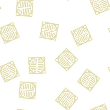 Ventilation repair glyph vector seamless pattern isolated Stock Illustration