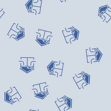 Ventilation system glyph seamless pattern Illustrazione stock