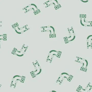 Ventilation system glyph vector seamless pattern Stock Illustration