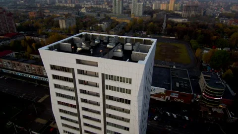 Ventilation system for high-rise buildings. Stock Footage 130758403