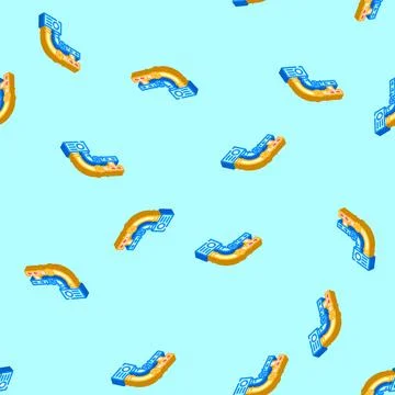 Ventilation system isometric icon seamless pattern Illustrazione stock