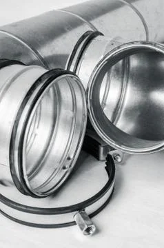 Ventilation system items on white background Stock Photos