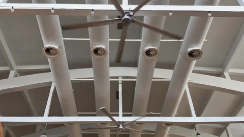 Ventilation system for a large room. Stock Footage 252653060