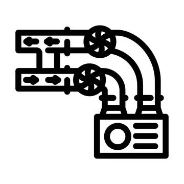 Ventilation system line icon vector illustration Illustrazione stock