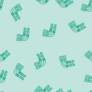 Ventilation system line vector seamless pattern Stock Illustration