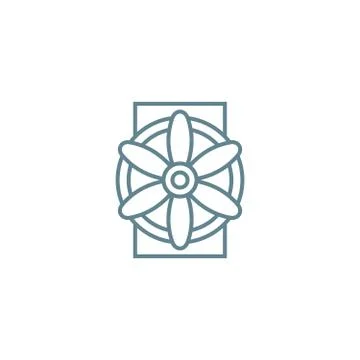 Ventilation system linear icon concept. Ventilation system line vector sign Illustrazione stock
