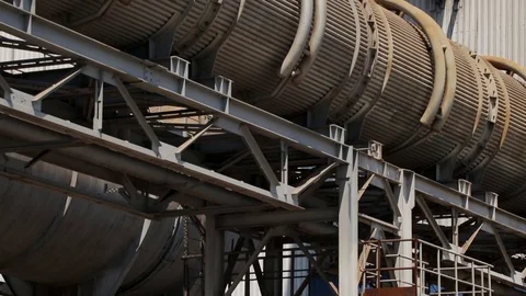 Ventilation system at the metallurgical plant Stock Footage 72767782