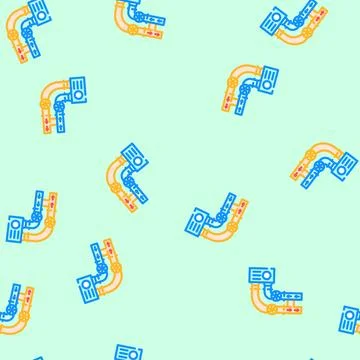 Ventilation system vector seamless pattern Stock Illustration