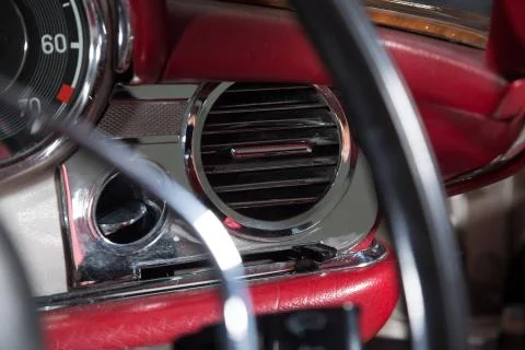 Ventilator in a classic car interior Stock Photos
