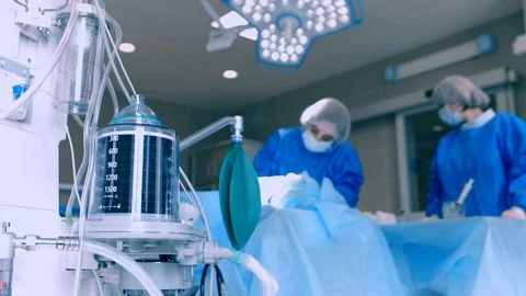 Ventilator during an operation, 4k shot. The movement is remembered by Stock Footage 129573711