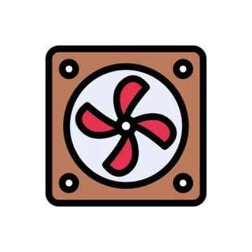 Ventilator flat color icon Stock Illustration