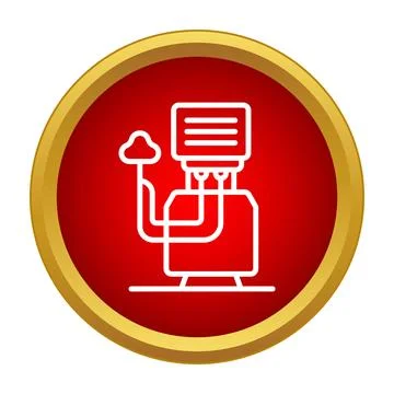Ventilator machine icon providing breathing support illustration Stock Illustration
