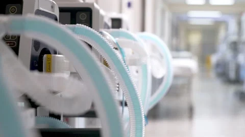 Ventilators in hospital ward Stock Footage 164356508