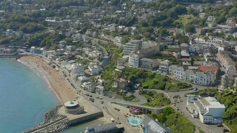 Ventnor by Drone 스톡 동영상 229937127