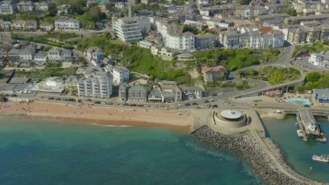 Ventnor by Drone 스톡 동영상 229941729