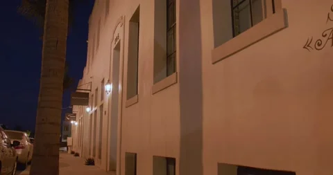 VENTURA, CA - 2023 - low angle close on a window of a generic vintage office or Stock Footage 264611267