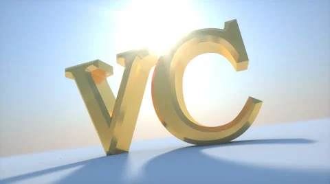 Venture capital initials with the sun rising and falling Stock Footage 63204059
